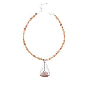 Jay King Sterling Silver Gallery Collection Bluefer Shell Pendant with Necklace,